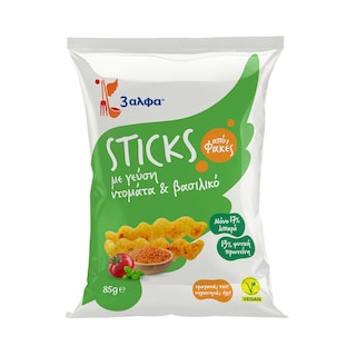 3Α | Sticks Φακής Ντομάτα και Βασιλικός Vegan 85g