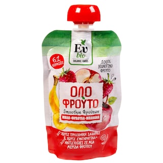 ΕΥ BIO | Smoothie Φρούτων Bio Μήλο Φράουλα Μπανάνα 100g