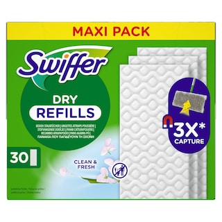 SWIFFER | Στεγνά Πανάκια Πατώματος Clean & Fresh Ανταλλακτικά 30 Τεμάχια