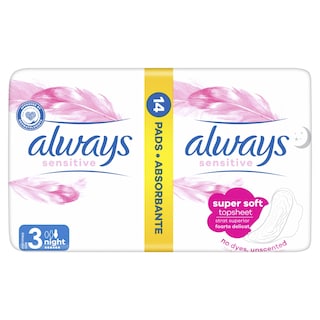 ALWAYS | Σερβιέτες Sensitive Night 14 Τεμάχια