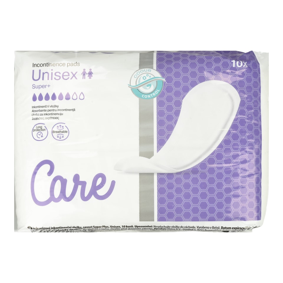 CARE Σερβιέτες Ακράτειας Unisex Super Plus 10 Τεμάχια