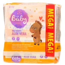 CUTE BABY | Μωρομάντηλα Aloe Vera 4x72 Τεμάχια