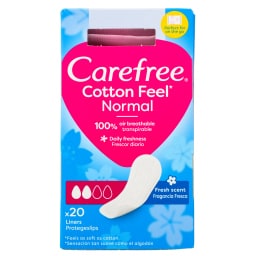 CAREFREE | Σερβιετάκια Cotton Feel Normal 20 Τεμάχια