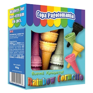 PAGOTOMANIA | Χωνάκια Παγωτού Χρωματιστά 16 Τεμάχια 68g