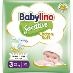 BABYLINO | Πάνες Μωρού Sensitive Cotton Soft Νο3 22 Τεμάχια