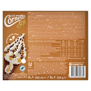 CORNETTO | Παγωτό Soft Stracciatella 4x81g