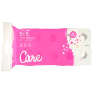 CARE | Χαρτί Υγείας Υγείας Baby Powder 3 Φύλλα 10 Ρολά 899g