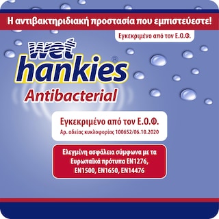 WET HANKIES | Αντιβακτηριδιακά Μαντηλάκια 4x15 Τεμάχια