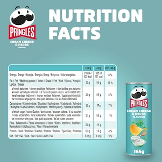 PRINGLES | Τσιπς Τυρί Κρέμα Μυρωδικά 165g