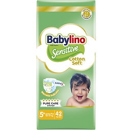 BABYLINO | Πάνες Sensitive Cotton Soft No5+ 42 τεμάχια