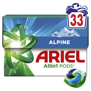 ARIEL | Kάψουλες Πλυντηρίου Ρούχων Allin1 Pods Alpine 33 Τεμάχια