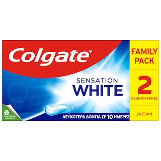 COLGATE | Οδοντόκρεμα Sensation White 2x75ml