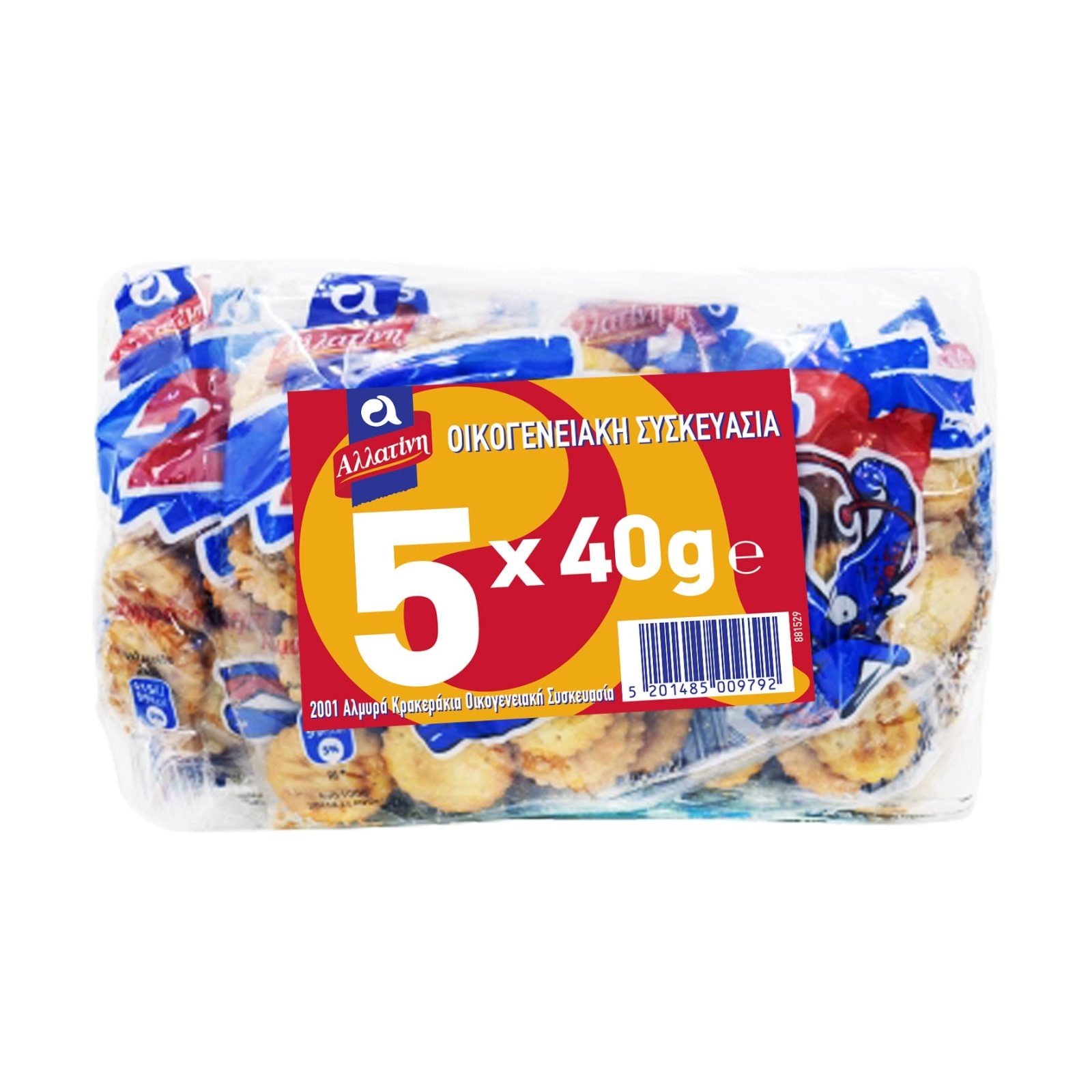 ΑΛΛΑΤΙΝΗ Κρακεράκια Αλμυρά 2001 5x40g