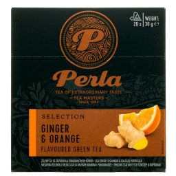 PERLA BEVERAGES | Τσάι Πράσινο Τζίντζερ Πορτοκάλι 20x1.5g