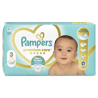 PAMPERS | Diapers Premium Care No3 60 Pieces