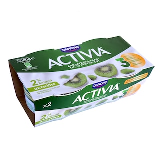 ACTIVIA | Επιδόρπιο Γιαουρτιού Ακτινίδιο 2 Χ 200 gr