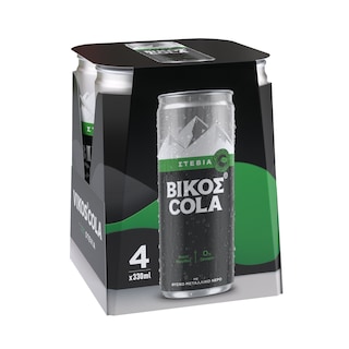 ΒΙΚΟΣ | Αναψυκτικό Cola Στέβια Κουτί 4x330ml