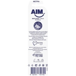 AIM | Οδοντόβουρτσα White System Μέτρια 2 Τεμάχια