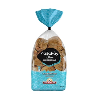 ΚΑΡΑΜΟΛΕΓΚΟΣ | Παξαμάς Κρίθινος Χωρίς Πρόσθετο Αλάτι 400g