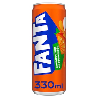 FANTA | Πορτοκαλάδα Κόκκινη Λιγότερη Ζάχαρη Κουτί 330ml