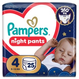 PAMPERS | Πάνες Βρακάκι Μωρού Night Pants Νο4 25 Τεμάχια