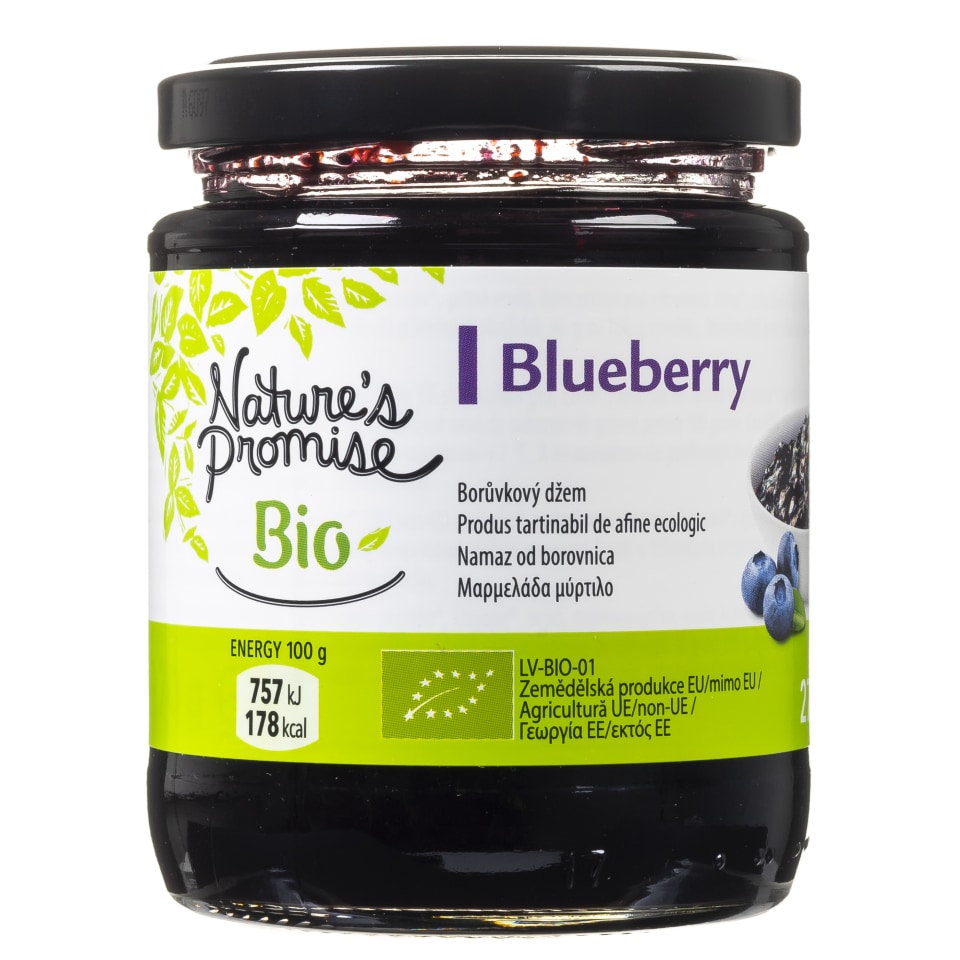 NATURES PROMISE BIO Μαρμελάδα Μύρτιλο Blueberry Bio 270g