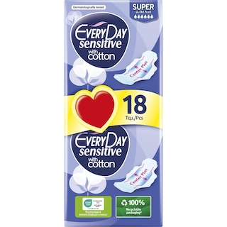 EVERY DAY | Σερβιέτες Sensitive Super Ultra Plus 18 Τεμάχια