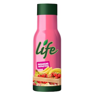 LIFE | Juice Drink Banana Strawberry 1lt