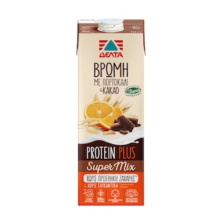 ΔΕΛΤΑ | Ρόφημα Βρώμης Protein Plus Πορτοκάλι Κακάο 1lt