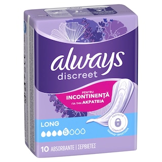 ALWAYS | DISCREET | Σερβιέτες Discreet Long 10 Τεμάχια