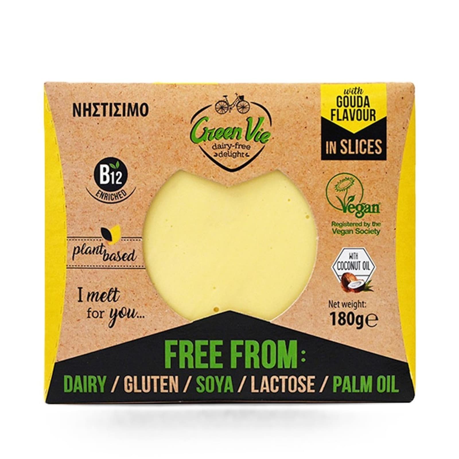 GREEN VIE Φυτικό Προϊόν Γεύση Γκούντα Φέτες 180g