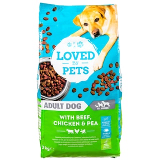 LOVED BY PETS | Σκυλοτροφή Βοδινό Κοτόπουλο Αρακά 3kg