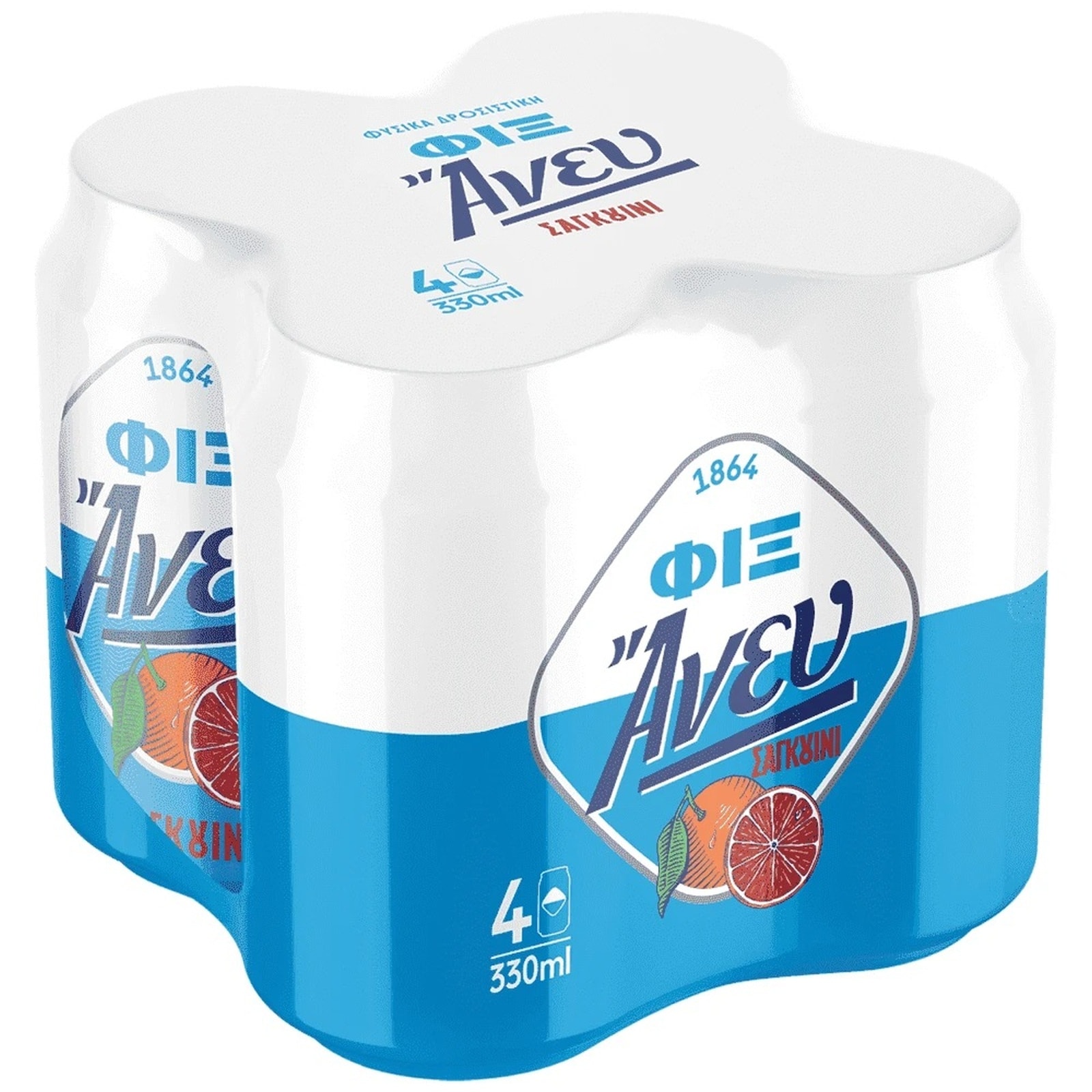 FIX Μπύρα Άνευ Σαγκουίνι Χωρίς Αλκοόλ Κουτί 4x330ml