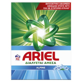 ARIEL | Σκόνη Πλυντηρίου Ρούχων Alpine 42 Μεζούρες