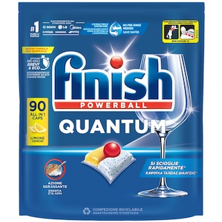 FINISH | Κάψουλες Πλυντηρίου Πιάτων Quantum Allin1 Λεμόνι 90 Τεμάχια