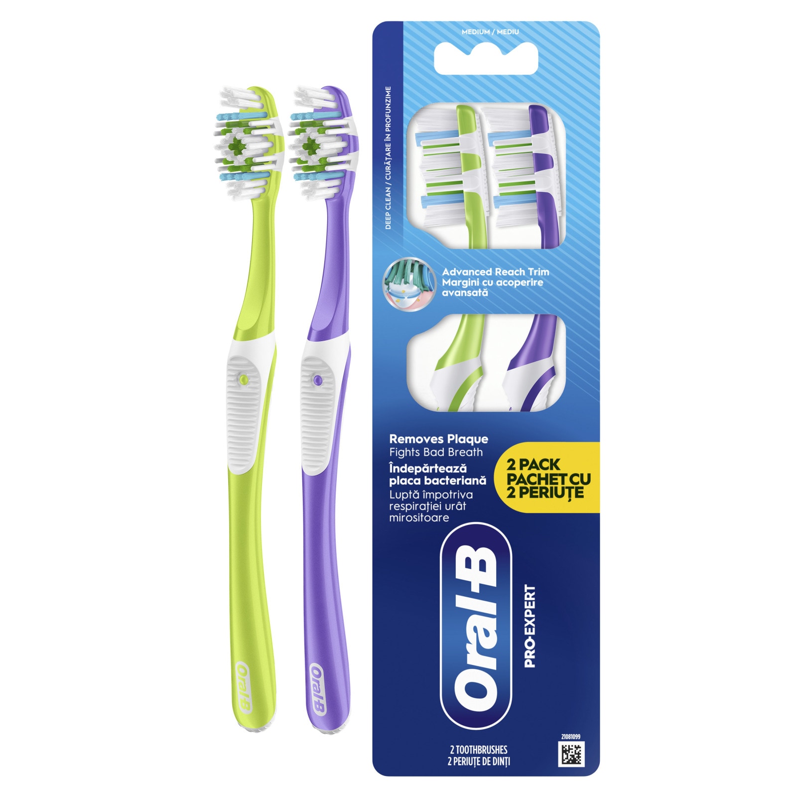 Οδοντόβουρτσα Pro Deep Clean Μέτρια 2 Τεμάχια