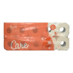 CARE | Χαρτί Υγείας Soft Peach 3 Φύλλα 10 Ρολά 899g