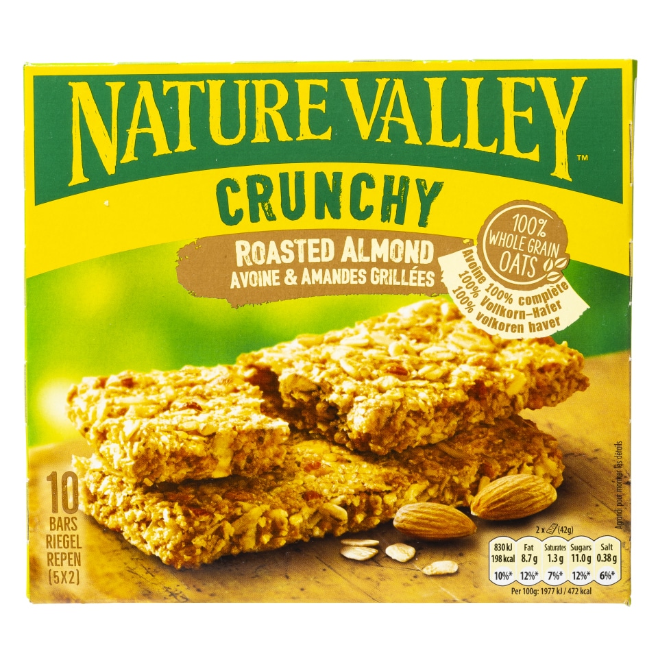 NATURE VALLEY Μπάρες Δημητριακών Ψημένο Αμύγδαλο 5x42g