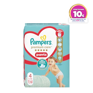 PAMPERS | Πάνες βρακάκι Μωρού Premium Pants Νο4 9-15kg 38 Τεμάχια