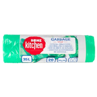HOME KITCHEN | Σακούλες Απορριμμάτων με Χερούλια 35lt 20 Τεμάχια