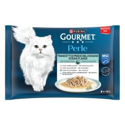 GOURMET | Γατοτροφή Gourmet Perle Φιλετάκια Ψαριών σε Σάλτσα 4x85g