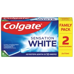 COLGATE | Οδοντόκρεμα Sensation White 2x75ml