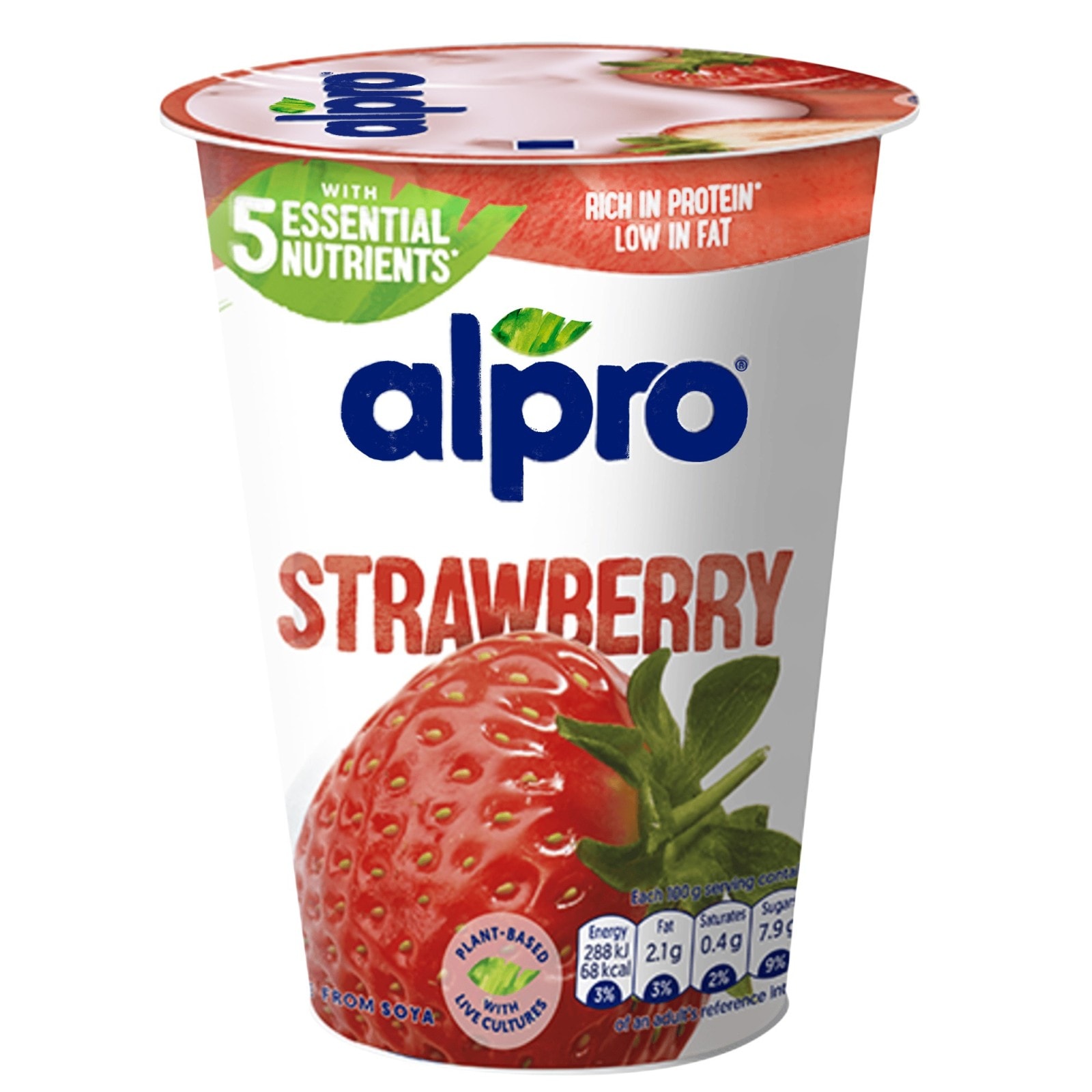 ALPRO Φυτικό Επιδόρπιο Σόγιας Φράουλα 500g