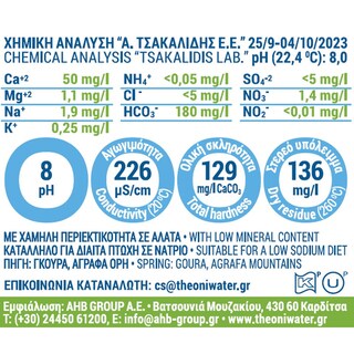 ΘΕΟΝΗ | Νερό Φυσικό Μεταλλικό Φιάλη 1.5lt