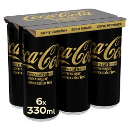 COCA COLA | ZERO | Αναψυκτικό Zero Χωρίς Καφείνη 6x330ml