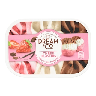 DREAM & CO | Παγωτό Βανίλια Κακάο Φράουλα 1kg