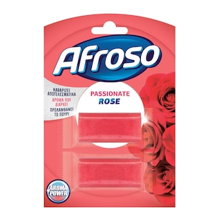 AFROSO | Καθαριστικό Block Τουαλέτας Passionate Rose 2x40g