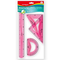 KEYROAD | Σετ Γεωμετρίας Flexible 4 Τεμάχια