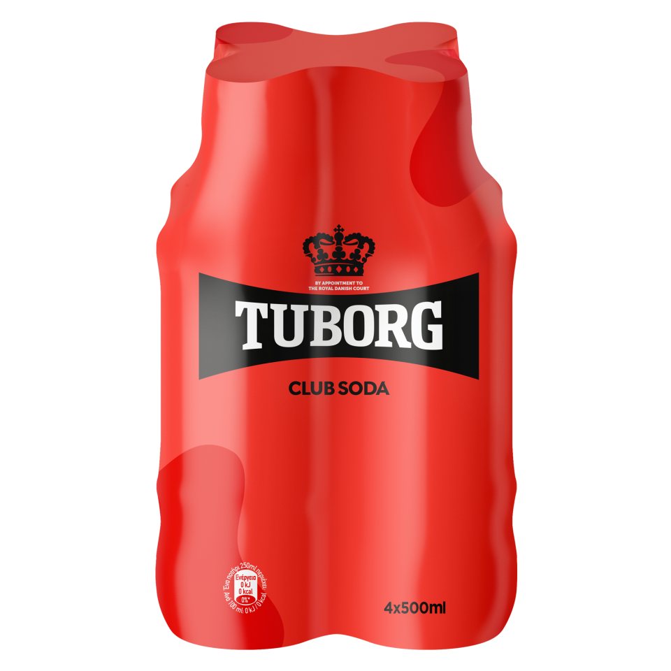 TUBORG Σόδα Φιάλη 4x500ml