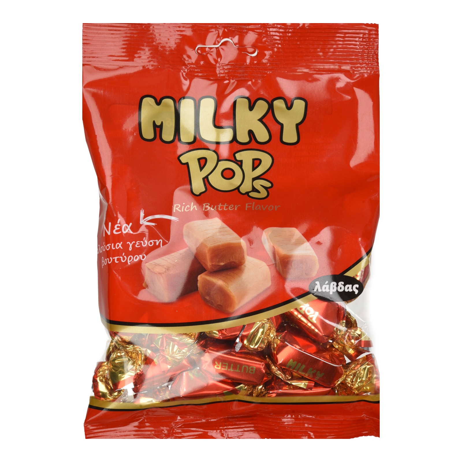 ΛΑΒΔΑΣ Καραμέλες Βουτύρου Milky Pops 130g